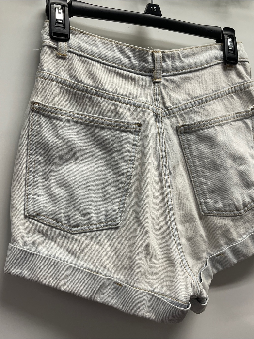 American Apparel Light Blue High-Rise Denim Shorts Size 28 - Picture 6 of 9